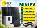 2000 Watt Balkonkraftwerk / Mini-PV Set inkl. Wechselrichter u. Speicher – 4 Module ab 400 Watt