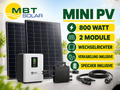 800 Watt Balkonkraftwerk / Mini-PV Set inkl. Wechselrichter u. Speicher – 2 Module ab 400 Watt